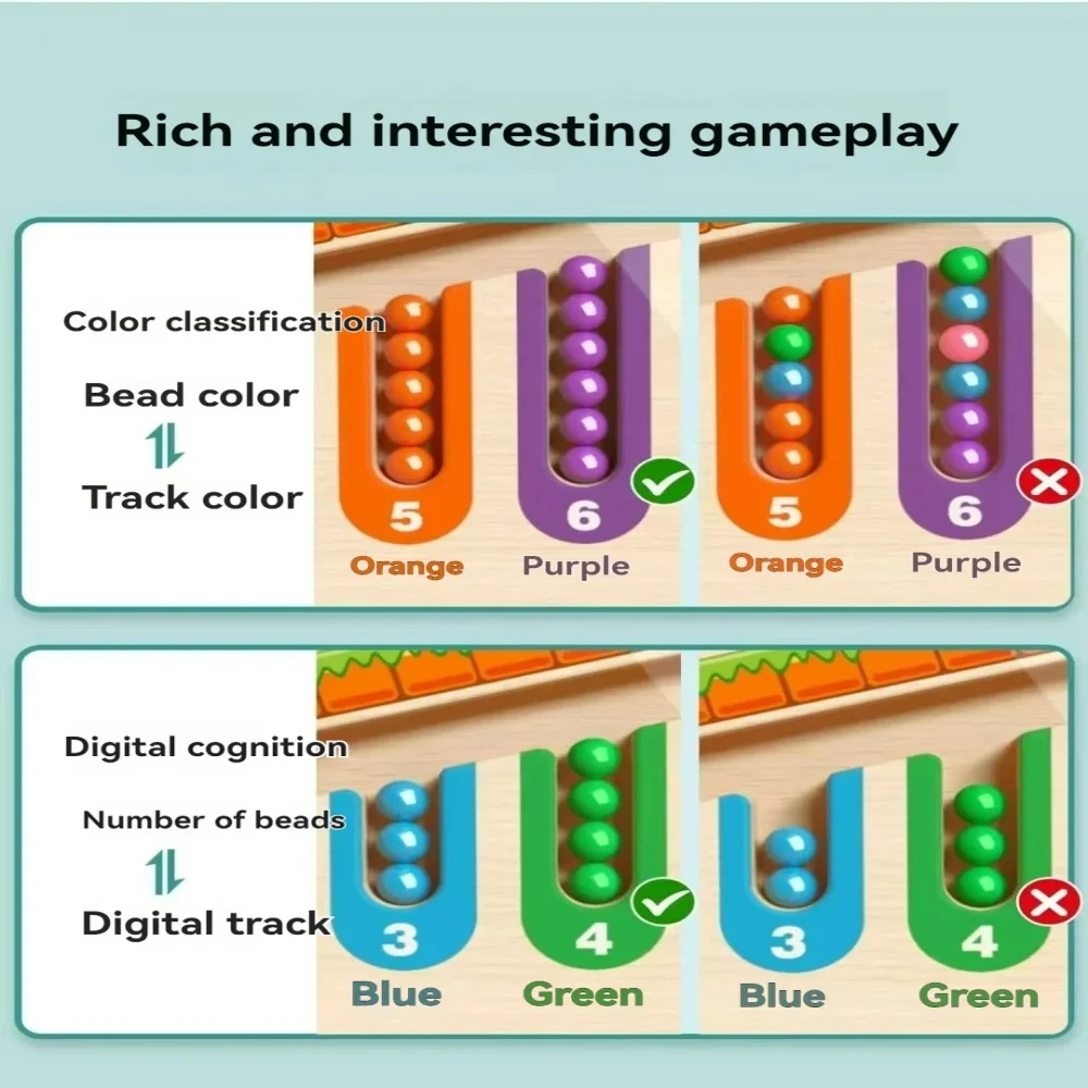 Children's Magnetic Maze Walking Ball Baby Concentration Training, Writing Logic Thinking 3-4 Year Old Early Education Puzzle To