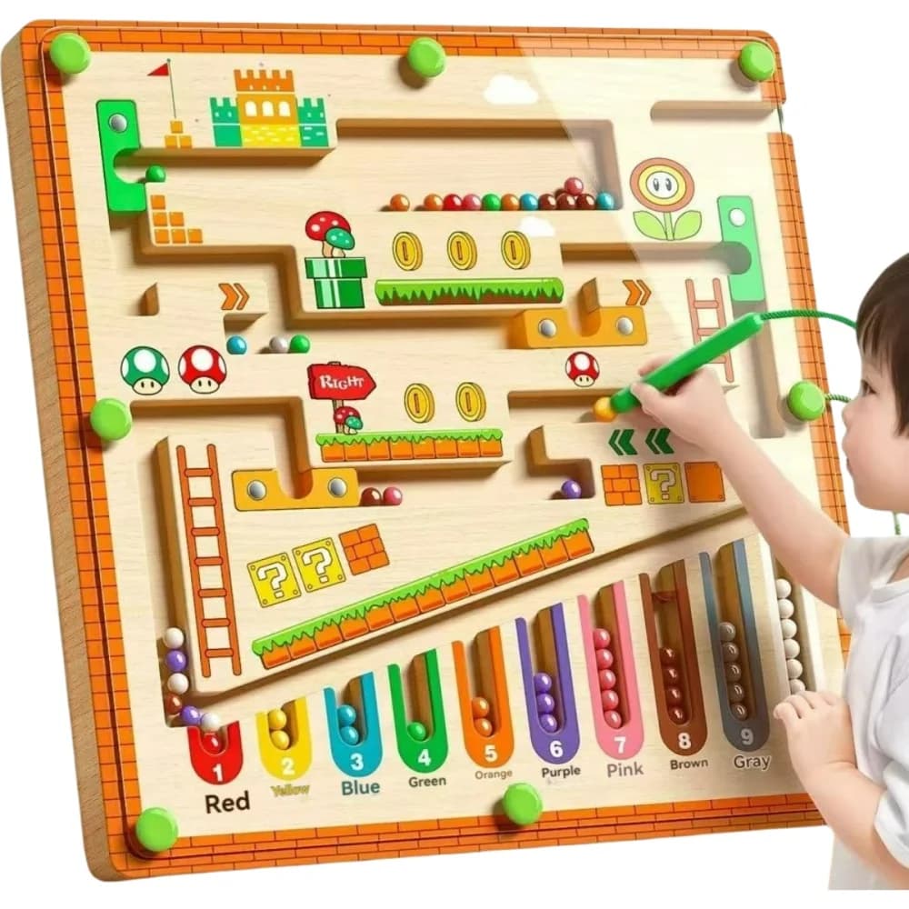 Children's Magnetic Maze Walking Ball Baby Concentration Training, Writing Logic Thinking 3-4 Year Old Early Education Puzzle To
